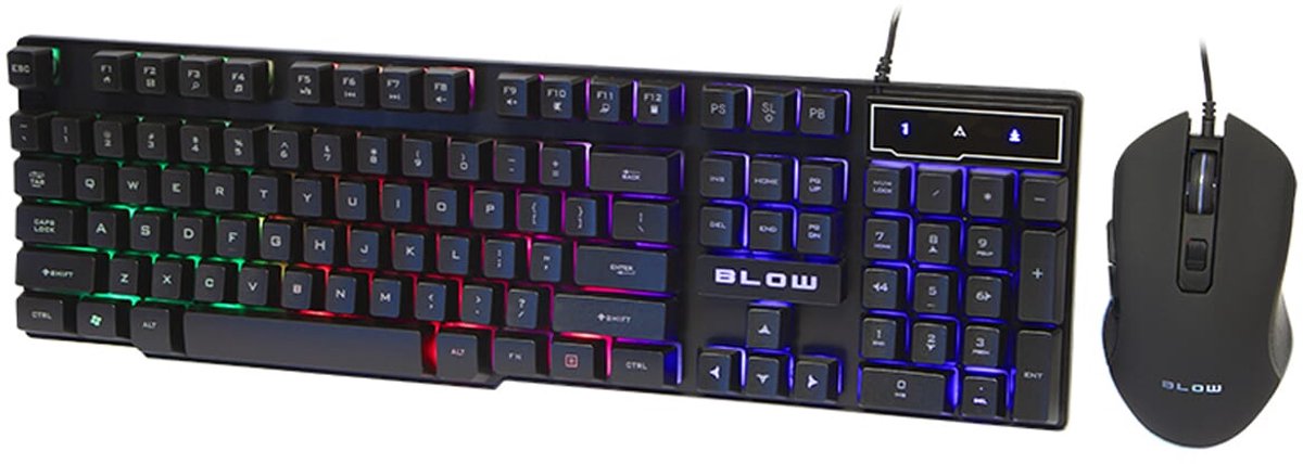 BLOW TAMER Gaming Set - RGB Toetsenbord + RGB Gaming Muis - USB - QWERTY - 2-in-1 Game Bundle