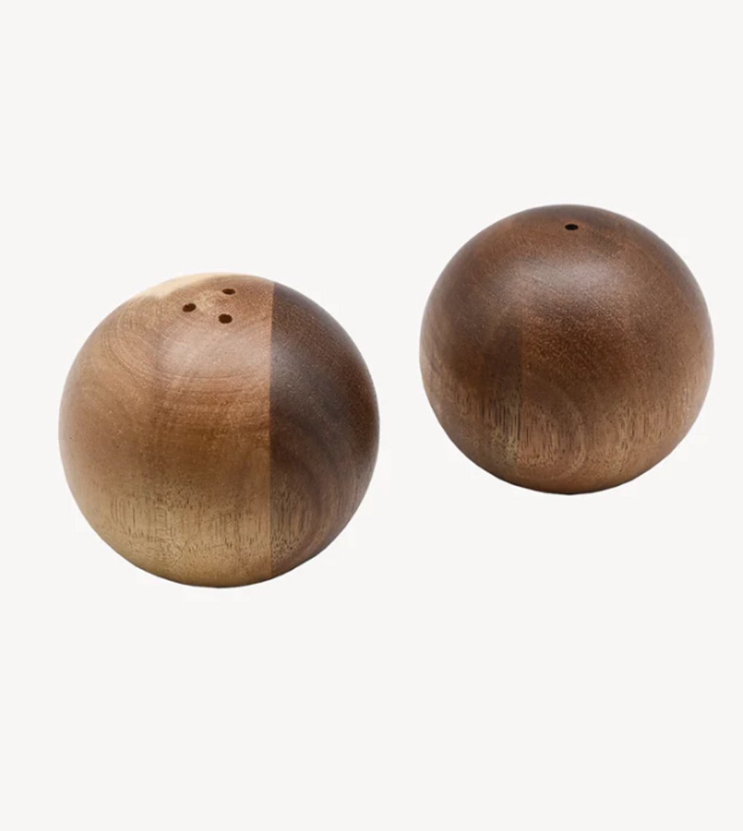 Zoha Houten Zout- en Peperstrooiers – Talu – Acaciahout – Minimalistisch Ronde Set van 2