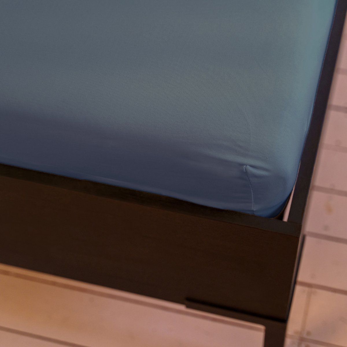 Kayori Saiko Hoeslaken Premium Jersey - 180-200x200-220cm - Matrasdikte 35 cm - Biologisch Katoen - Denim