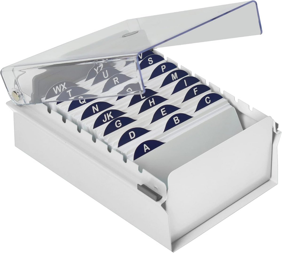 Card File Holder Organizer voor Indexkaarten - Stevige Metaal en Kunststof
