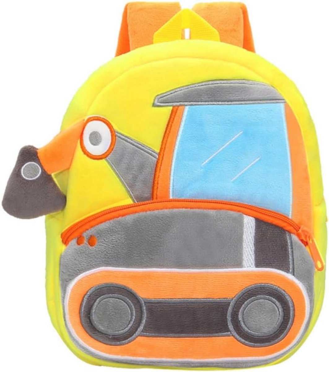 Peuter Rugzak Graafmachine - Mini Kinderrugzak voor Baby's 1-5 Jaar, Pluche Ontwerp, Meerkleurig