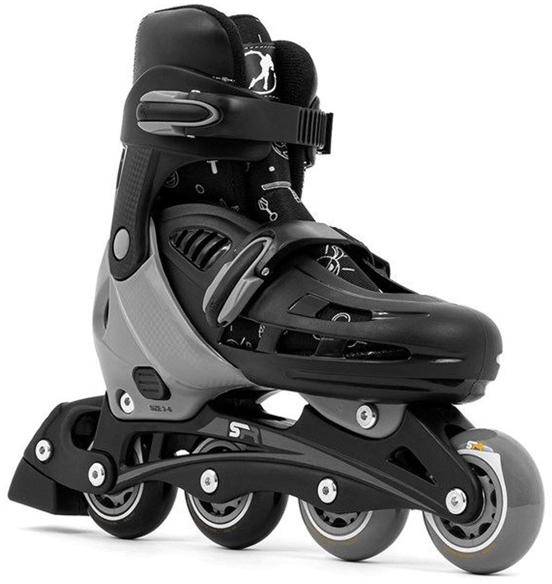 SFR Cyclone II Inline Skates Junior verstelbaar Zwart