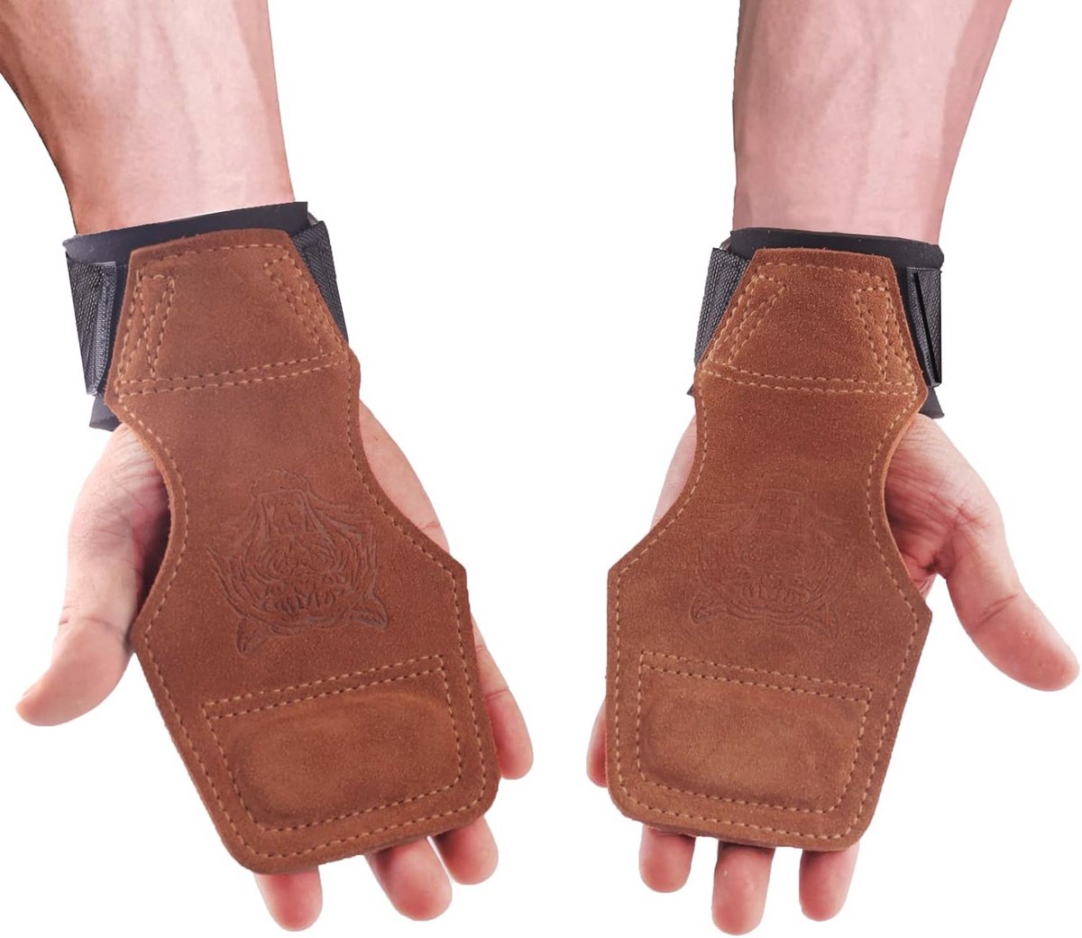 Premium Gewichtheffers Pols Haakriemen voor Optimaal Gripondersteuning - Alternatief voor Deadlift Handschoenen en Grip Pads voor Fitness Training