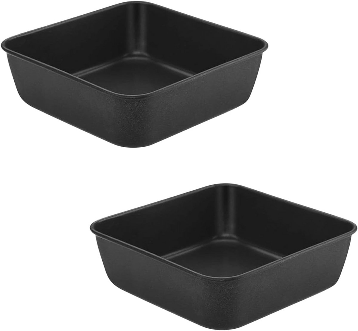 Kleine vierkante ovenschaal set van 2, antiaanbak, ideaal voor taart, brownie en snacks
