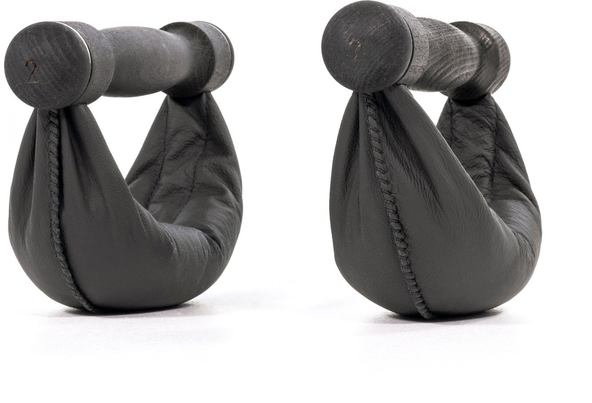 NOHRD Swing Dumbbells Shadow 1 kg – zwart echt leer