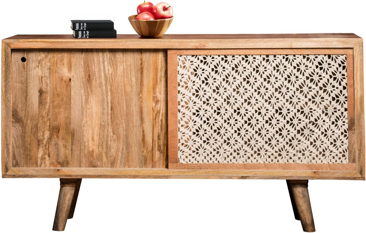 Notio Living Crochet-Dressoir - 2-deurs - Mangohout Bruin