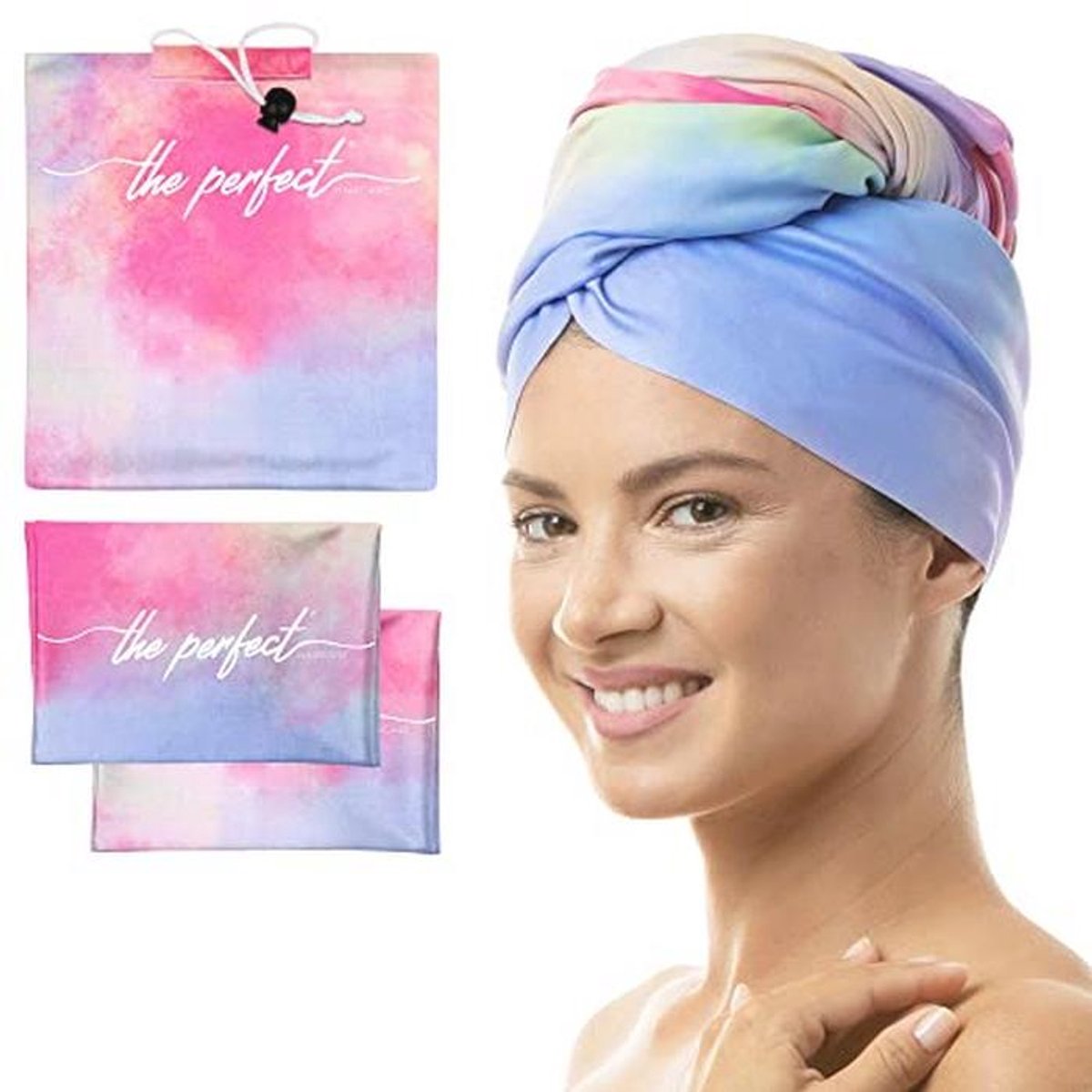 Microvezel Haarhanddoek Set voor Krullend Haar - Anti-Kroezen & Super Absorberend