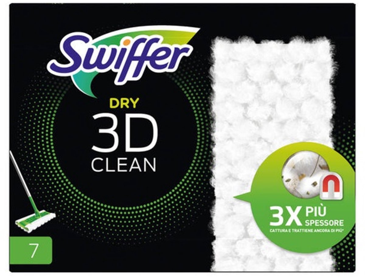 Swiffer Dry 3D clean stofwisdoekjes navulling doosje a 7 stuks