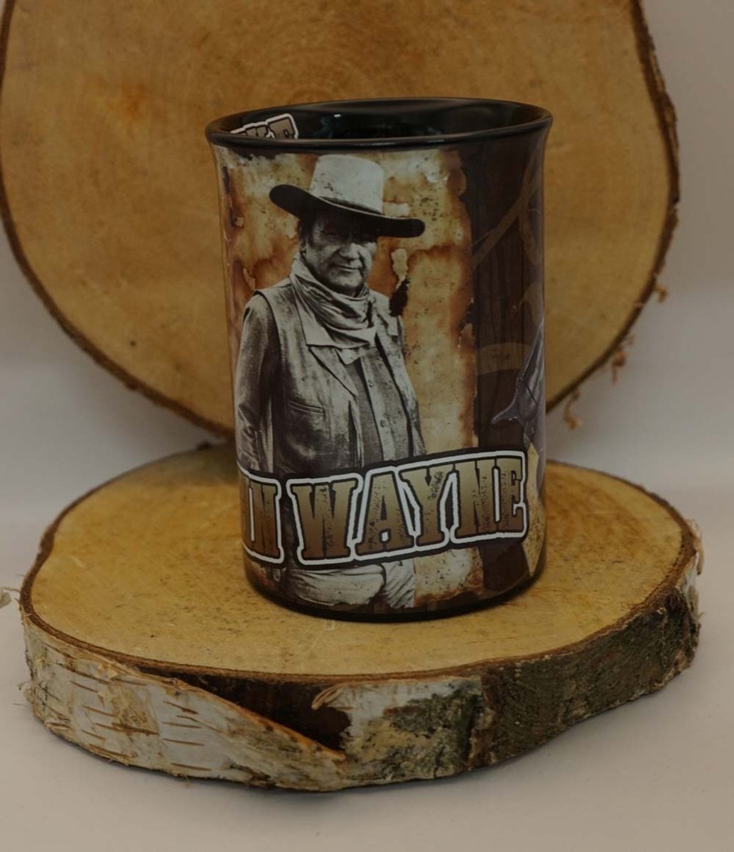 Mok John Wayne oor van mok revolver - Beker John Wayne - John Wayne Officially licensed product - John Wayne cadeau artikelen - ohn Wayne koffie mok - John Wayne drinkbeker - Cowboy mok - Mok van een western ster - cadeau voor John Wayne fan