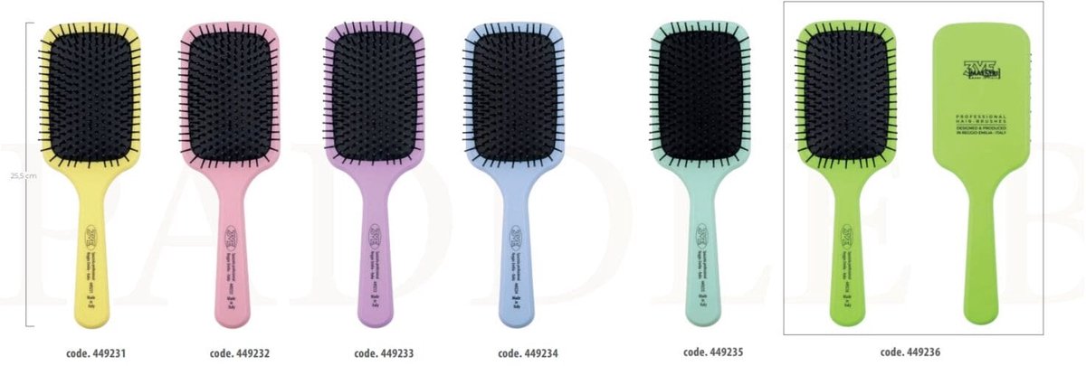 3ME Pastel Paddle Brush - Groen