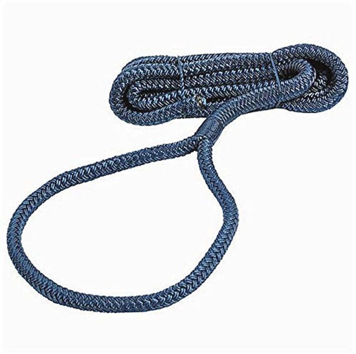 Dubbel gevlochten Polyester Fenderlijn - 10mm Ø, 2m lang in Blauw