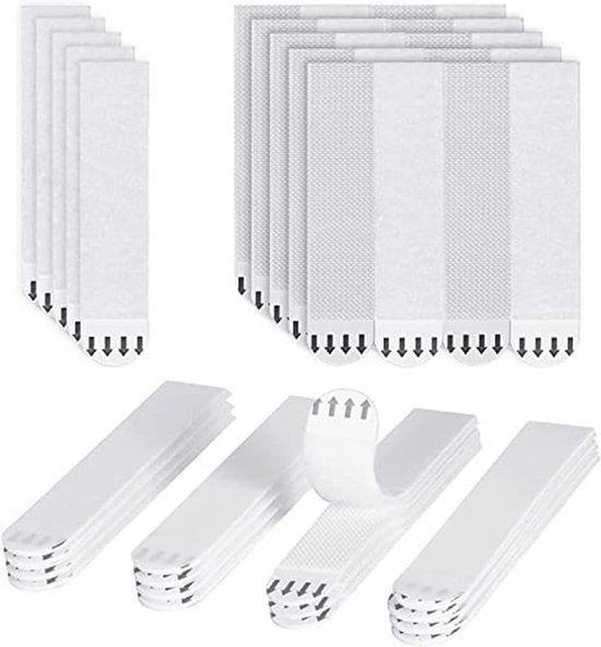 Command Zelfklevende strips, voordeelverpakking 10 x 2 cm, klein en 8 x 2 medium (36 strips), wit, afbeeldingen ophangen zonder boren, strips houden tot 5,4 kg, zonder resten verwijderen