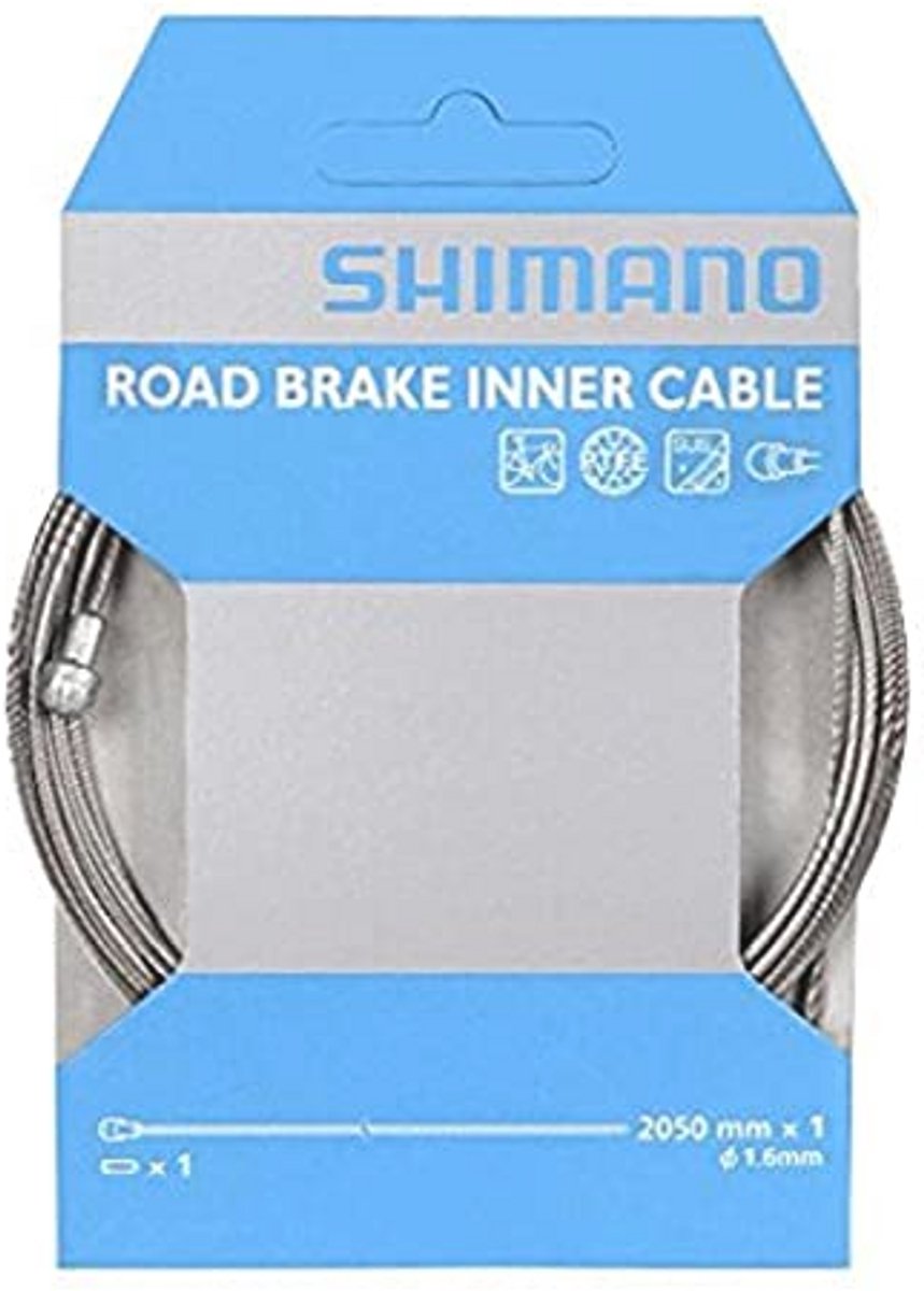 Remkabel voor racefiets 2,05 mm - Zilver/Zwart