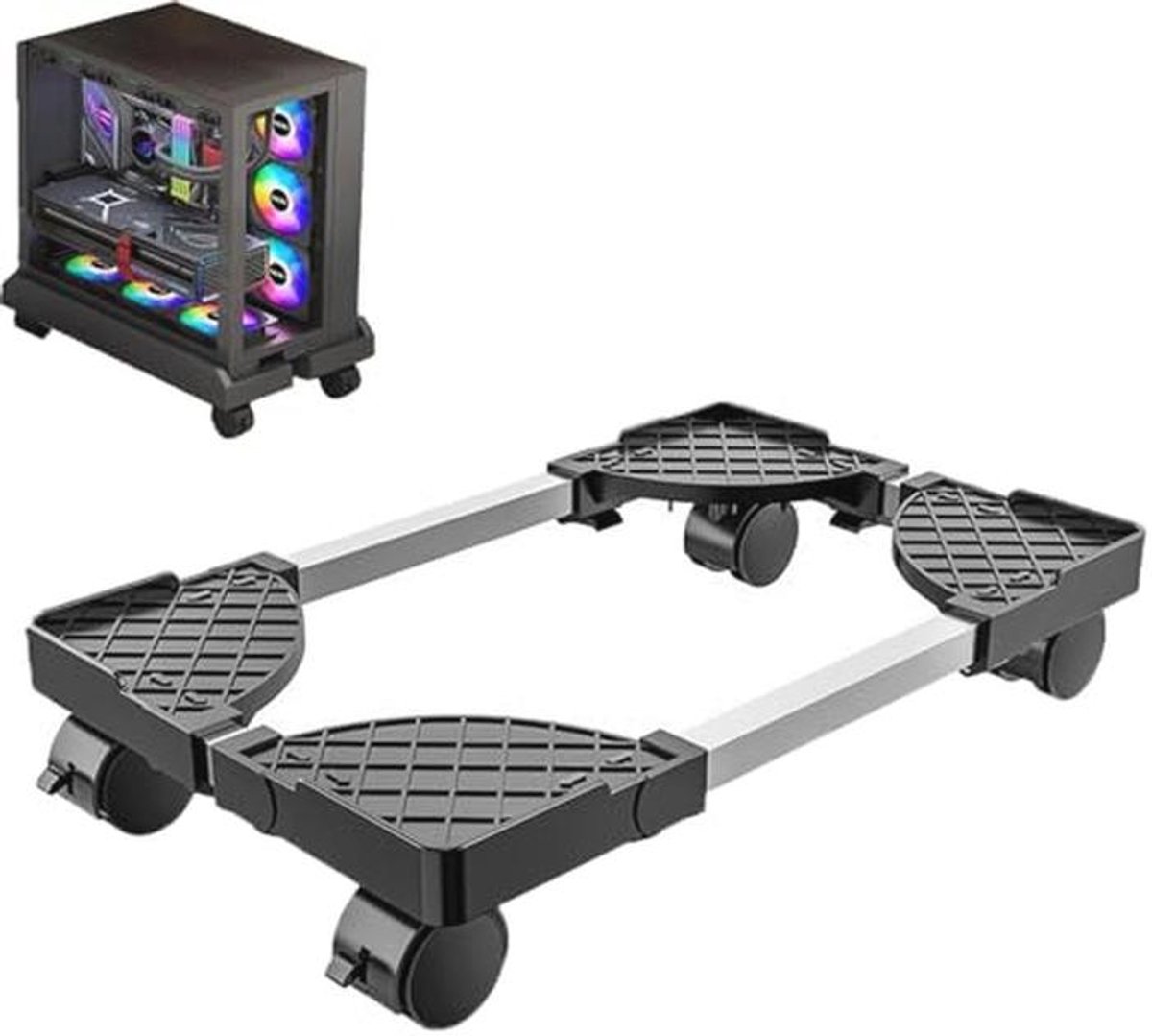 Universele CPU-standaard met wielen voor pc-tower-computer