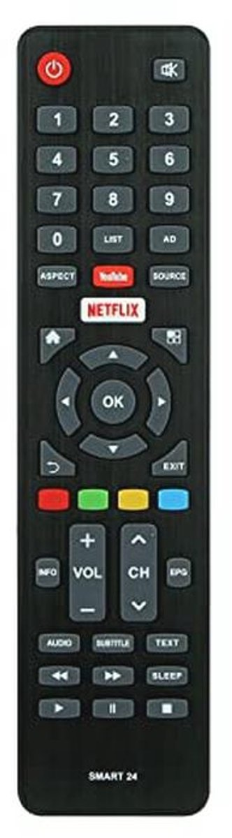 Vervangende Afstandsbediening voor 24 Inch Smart TV - Zonder Programmeren