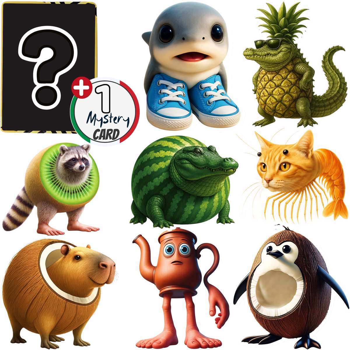 Italian Brainrot™ Brainrot Stickers - 50 Stuks - Meme Stickers - Waterbestendig Vinyl - Laptop Stickers - Tung Tung Tung Sahur - Tralalero Tralala - Bombardiro Crocodilo - Stickers Kinderen - Stickers Volwassenen - Speelgoed