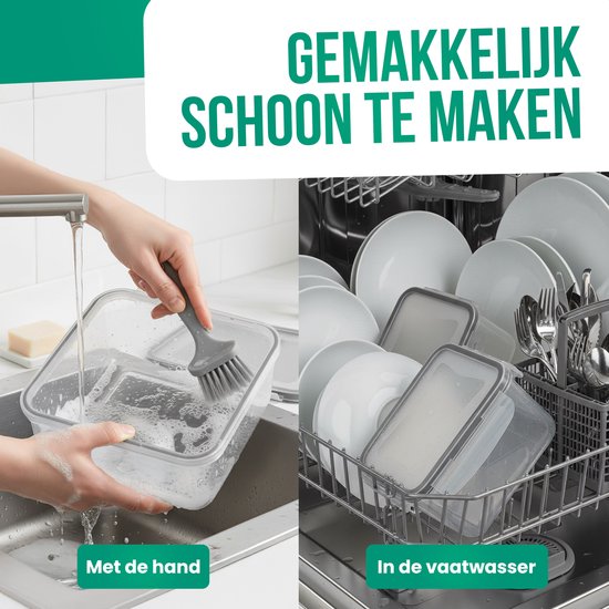 Strex Contenants pour aliments Boîtes de conservation - Contenants pour Prep de repas - Contenants en plastique pour congélateur - Avec couvercle - Ensemble de 18 pièces - Contenants pour micro-ondes sans BPA