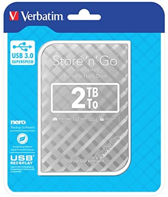 Draagbare harde schijf 2 TB USB 3.0 - Externe opslagoplossing in zilver — afbeelding 5