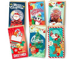 20 Kerstgeldkaarten met Enveloppen - Houders voor Contant Geld, Cheques of Cadeaubonnen