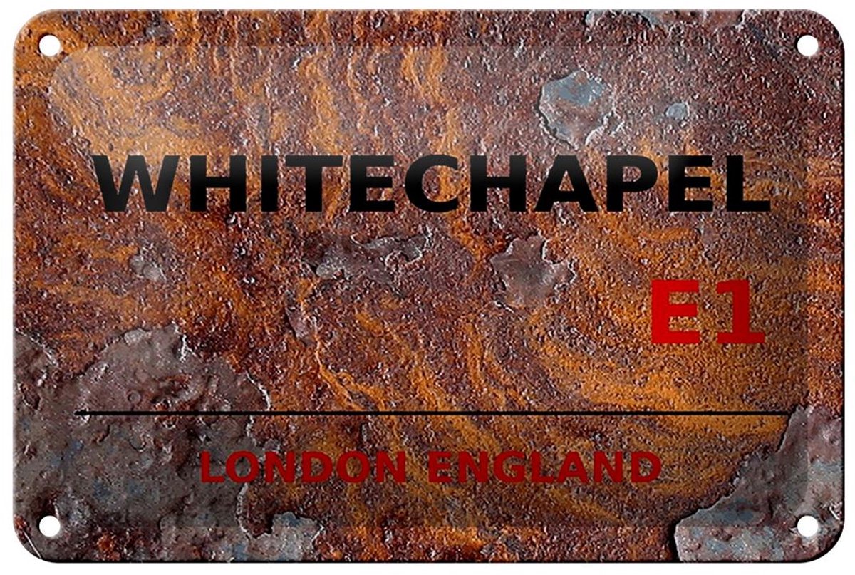 Blechschild London 18x12cm England Whitechapel E1