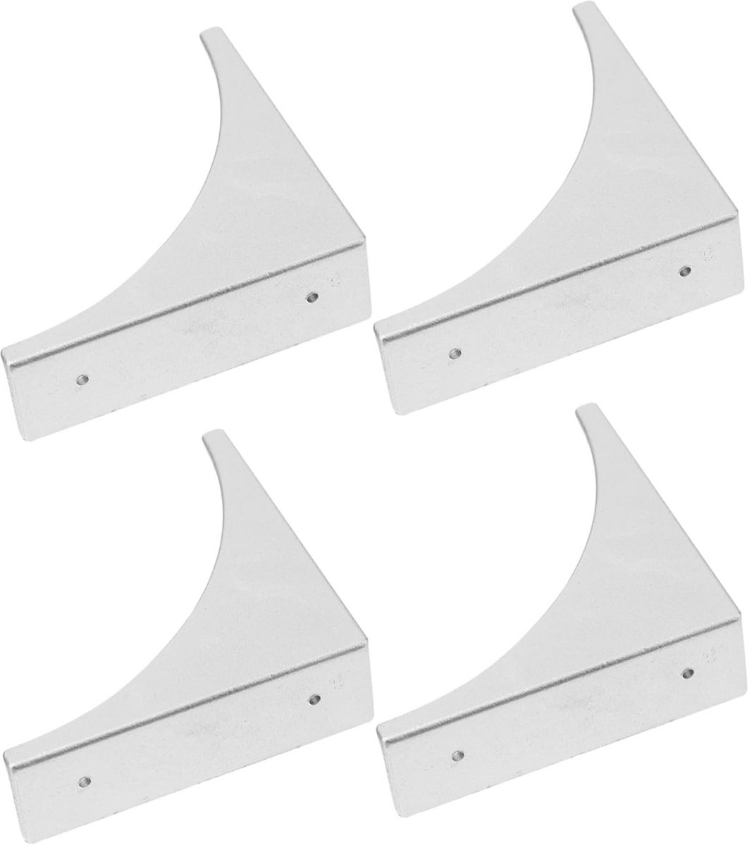 4x L-vormige Metalen Hoekbeschermers Brons - Decoratieve Meubelrandbescherming