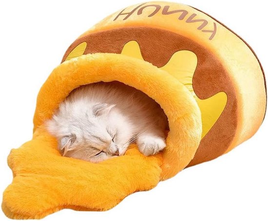 Lit Grotte Tunnel Pour Chat - Nid Douillet D'intérieur Avec Toit Arqué Stable - Tissu Doux, Mousse épaisse - Tailles S, M, L (pour Chat Jusqu'à 12,5 Kg) - 8