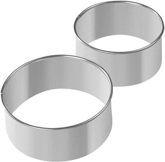 Zenker 42963 Set Van 2 Ronde Uitsteekvormen Voor Donuts - Roestvrij Staal 9,5 Cm En 8 Cm