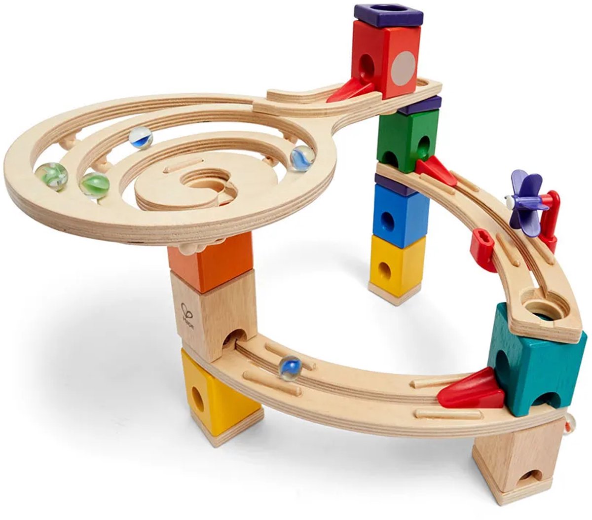 Hape Quadrilla Knikkerbaan Race to the Finish - 58-delige houten bouwset voor kinderen vanaf 4 jaar — afbeelding 19