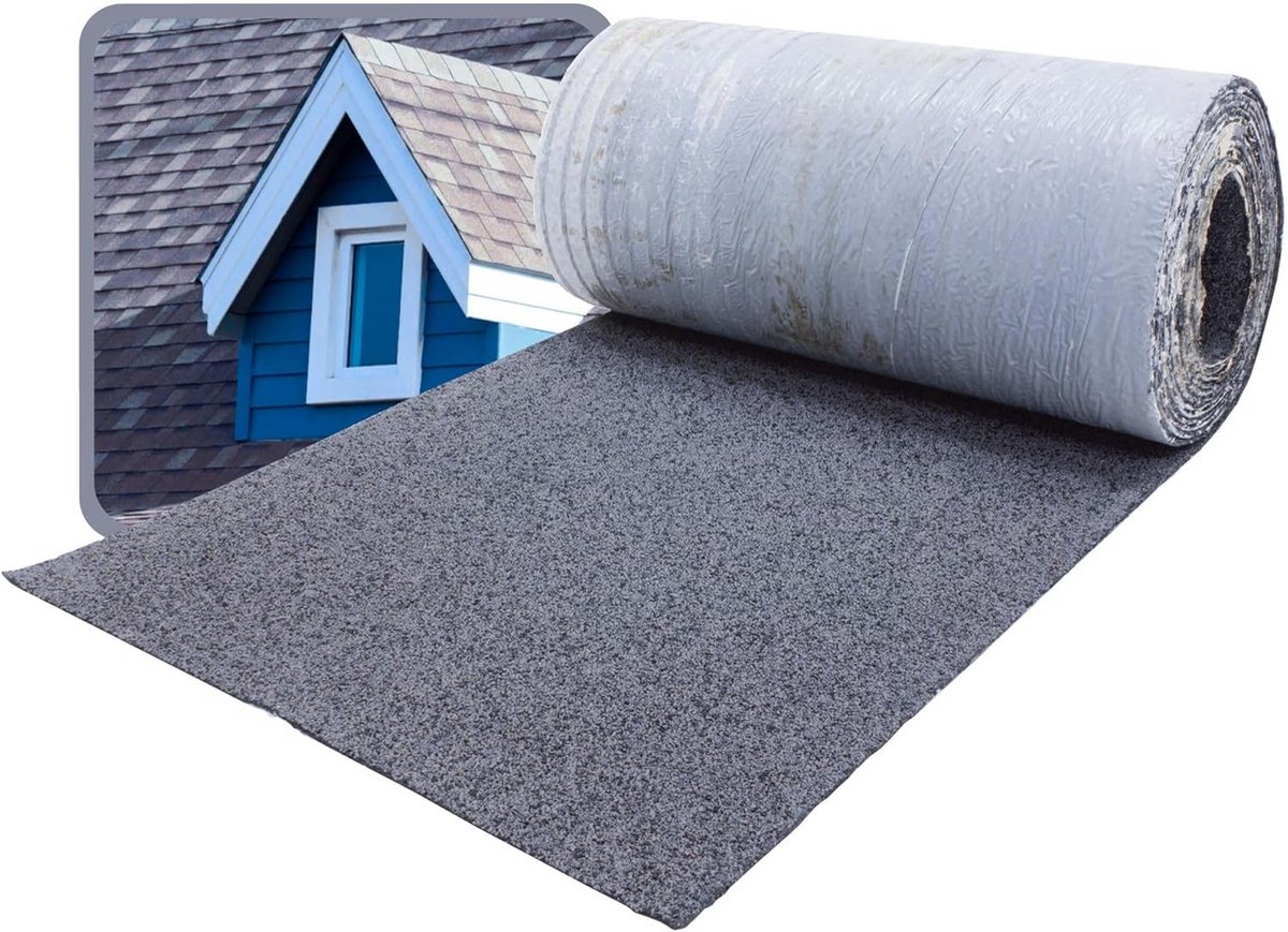 Zelfklevende Dakshingles Grijs Bitumen voor Tuinhuis en Carport - 1,6 m² Oppervlakte
