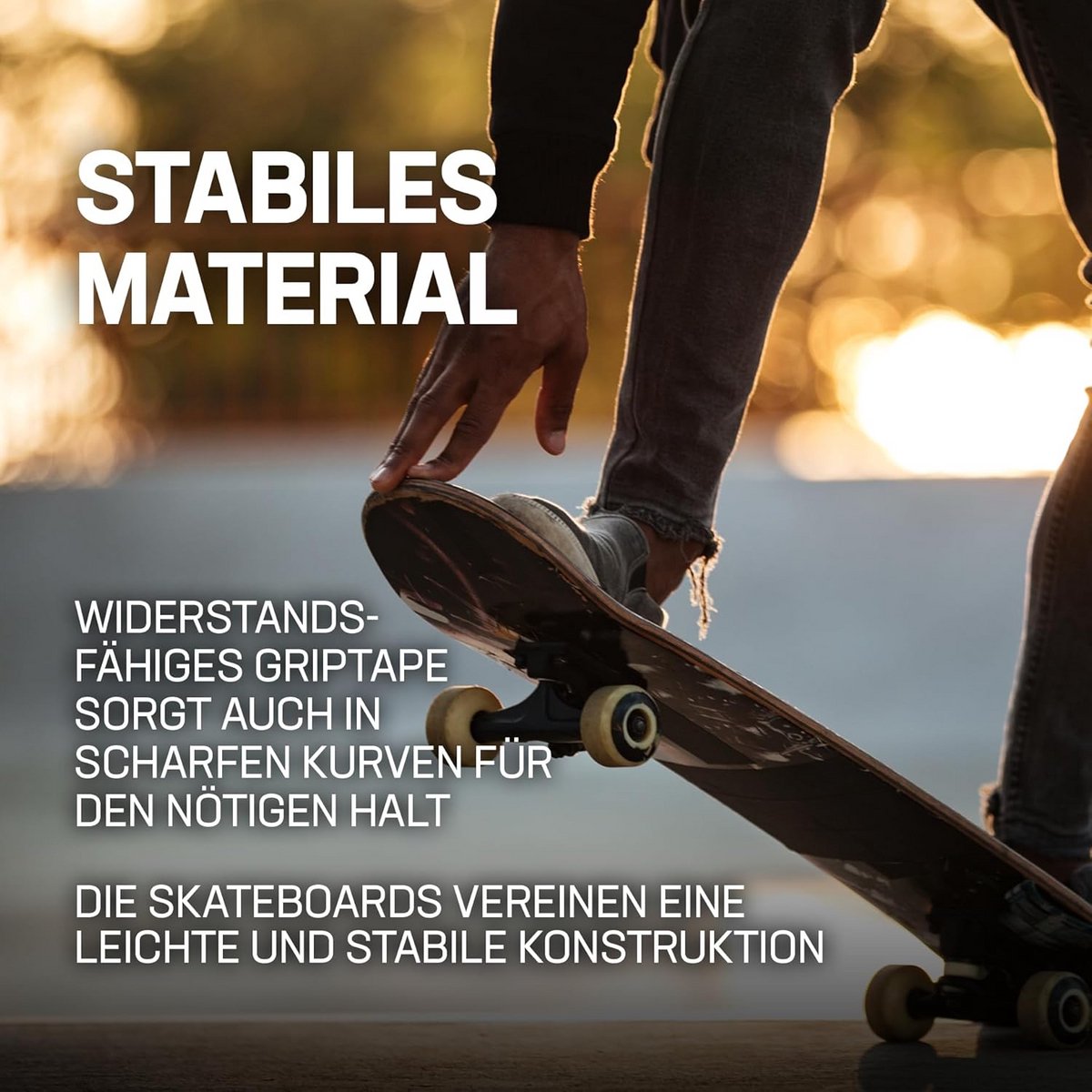 Compleet Skateboard 80×20 cm Hout Aluminium voor Beginners en Gevorderden Multicolor