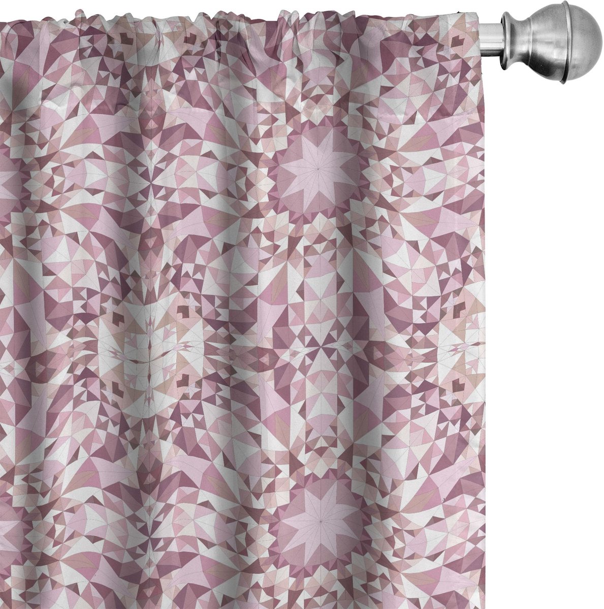 ABAKUHAUS Abstrakt Voorhangen – 2-delige set 75x225 cm – microvezel Baby-rosa