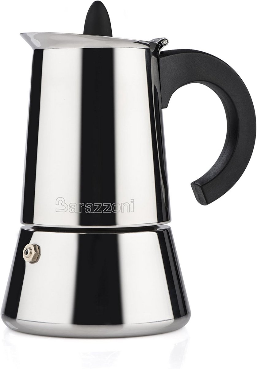 Klassieke Moka Express Koffiezetter voor 6 Kopjes Aluminium Grijs