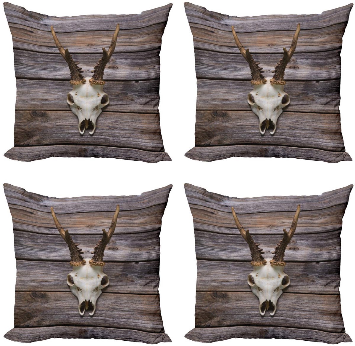 ABAKUHAUS Gewei-kussenhoes – 4×40×40 cm – dubbelzijdig bedrukt Beige