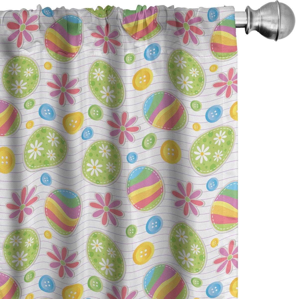 ABAKUHAUS Pasen Gordijnpaneel – Patchwork meerkleurig 2x75x175 cm Mehrfarbig