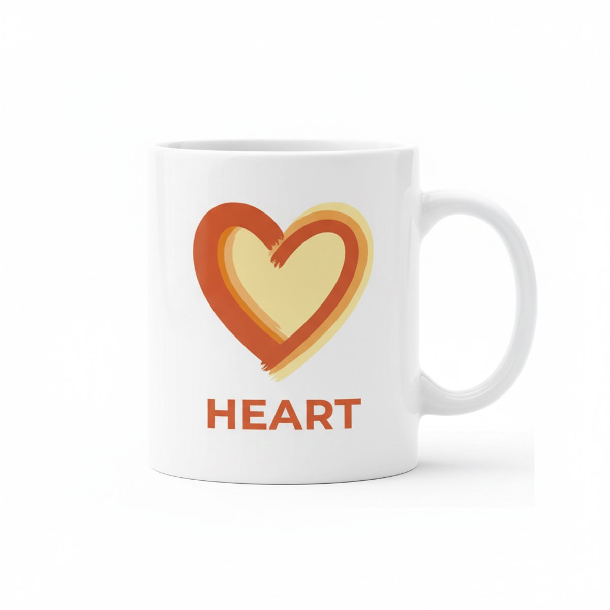 Hart Liefde Mok – Minimalistisch Romantisch Hart Design Koffiemok – 330 ml Keramische Mok
