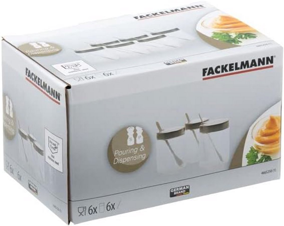 Set van 6 Glazen Mosterdpotjes - Transparant - Ideaal voor Kruiden en Specerijen