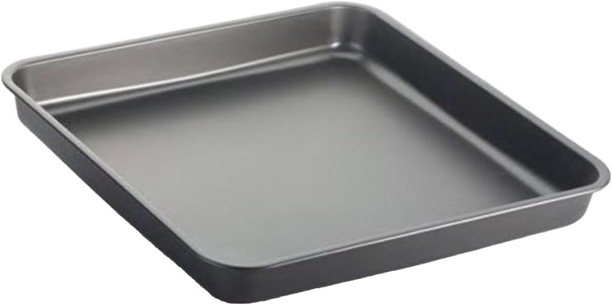 Vierkante Ovenschaal 30x30 cm Staal Antiaanbak Zwart Italiaans Kwaliteit