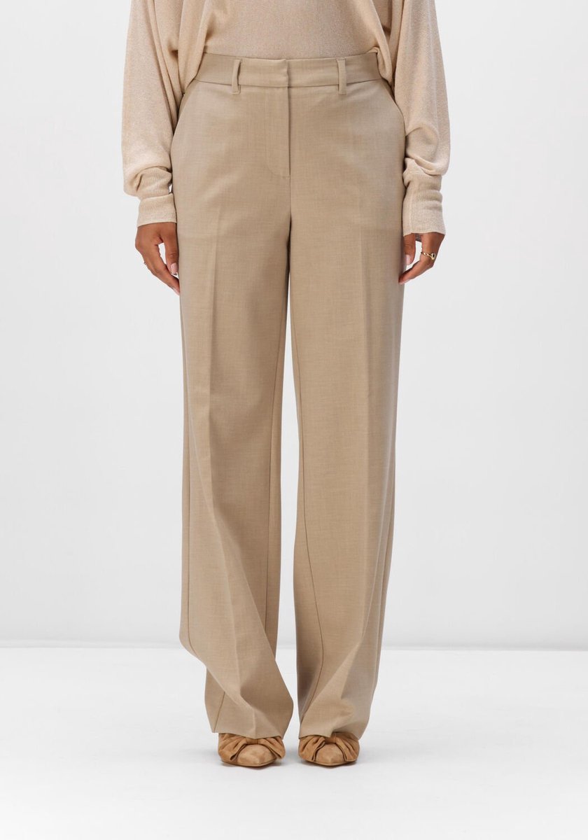 Minus Mswelma Mid Waist Pant Broeken Dames - Zand - Maat 34
