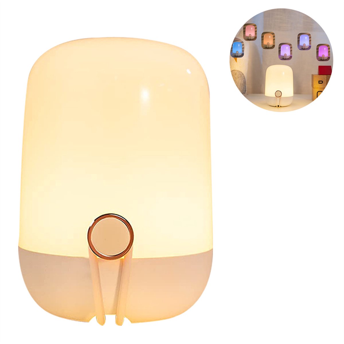 Ynkkvre -Nachtlampje - Draagbaar nachtlampje - LED-bedlamp - Sfeervolle tafellamp - Geschikt voor slaapkamer, woonkamer - USB-oplaadbaar