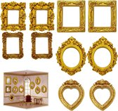 Kleine vintage hars fotodecoraties set van 5, galerij muur kerst
