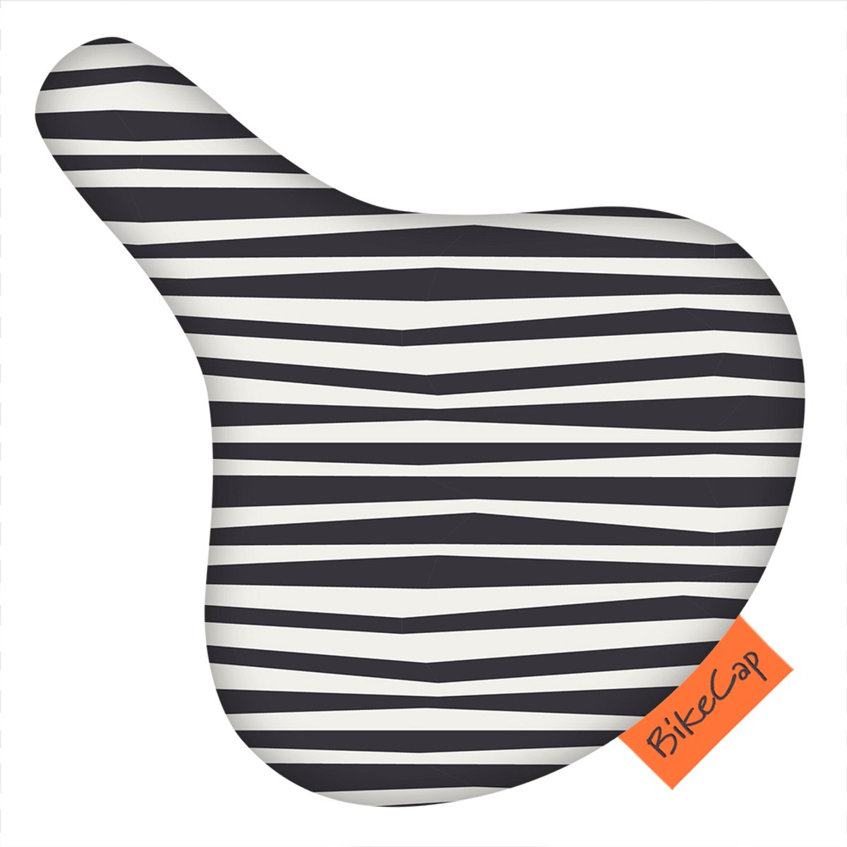 BikeCap Zadelhoes Zebra Stripes black & white | Fietszadelhoes - Fietszadeldek - Stof en waterafstotend