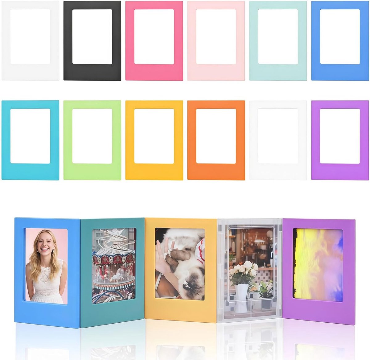 Mini Magnetische Foto Lijsten - 12 Stuks Kleine Zelfklevende Foto Frames - Magnetische Lij