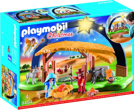 PLAYMOBIL Christmas Kerststal met heldere ster - 9494