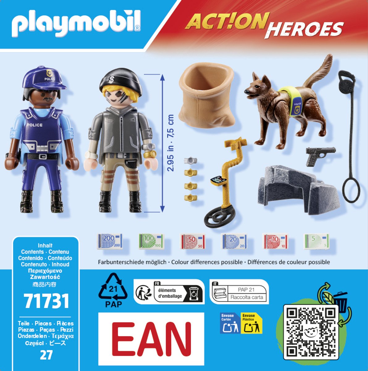 PLAYMOBIL Action Heroes Politiehond met boef 71731 — afbeelding 12