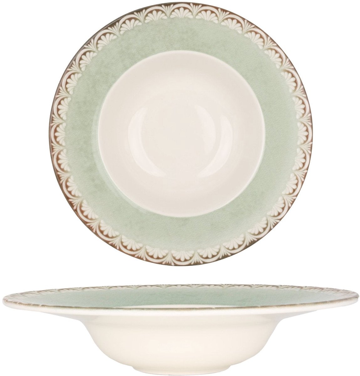 By Bone Pastabord - Rome - Porselein - 25 cm (400cc) - set van 2