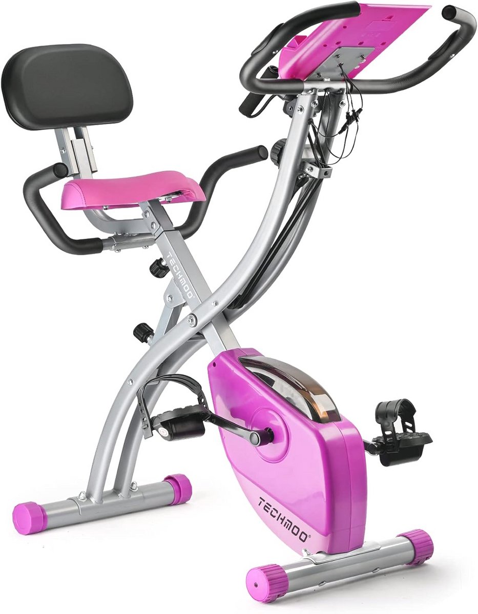 Opvouwbare hometrainer met verstelbare rugleuning en lcd-scherm - Ideaal voor indoor fitness