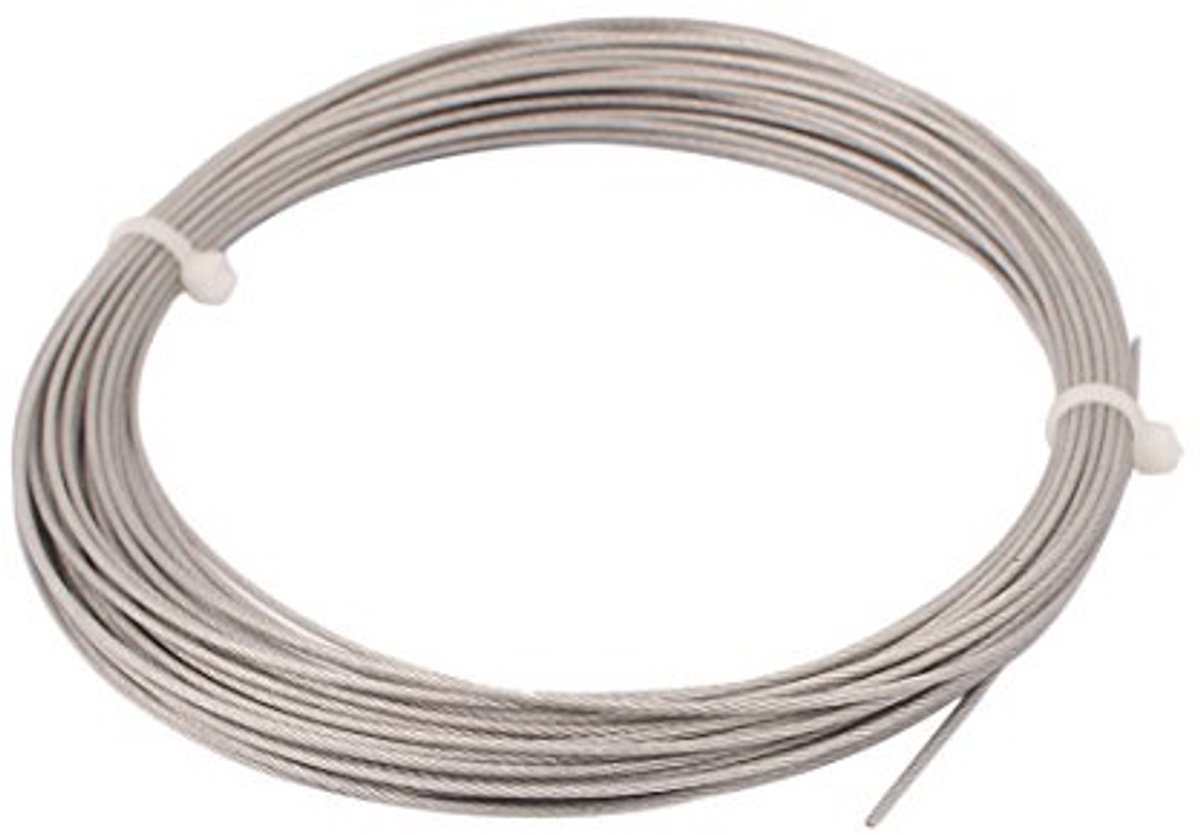 Flexibele Staaldraad Kabel 10m - 1mm Diameter voor Tuin en Hekwerk