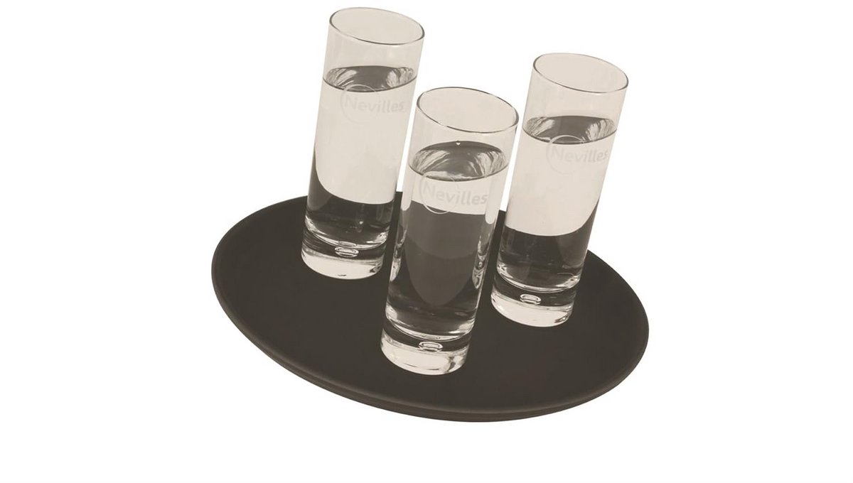 Rond antislip dienblad 27,9 cm - Zwart
