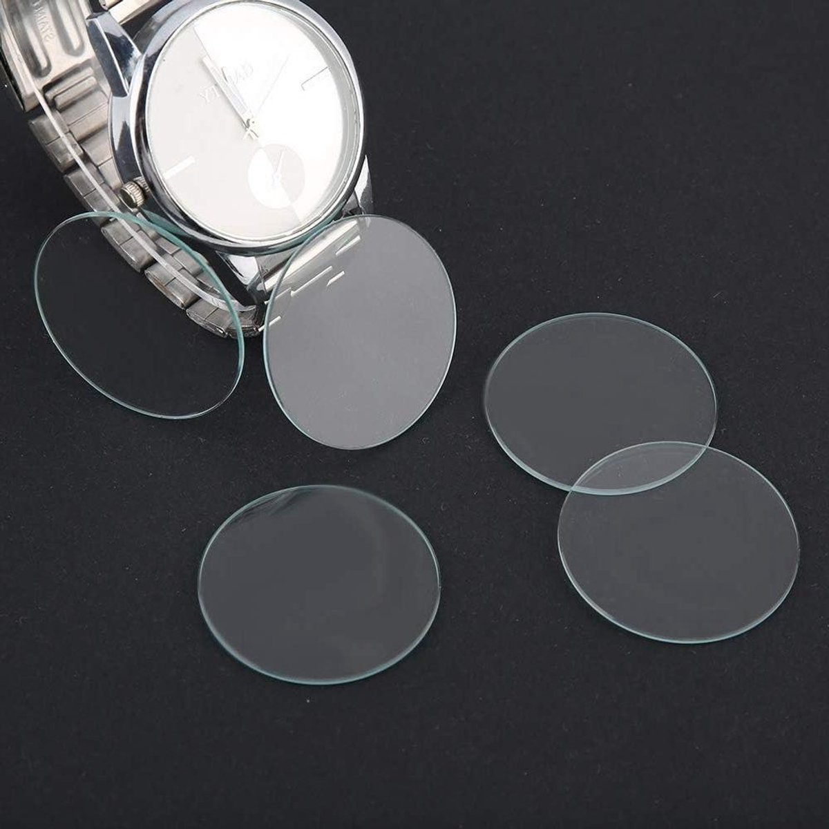 E-Ambar - Vervangend plat horlogeglas, 37-38-39 mm, horlogelens, horlogereparatiegereedschap.