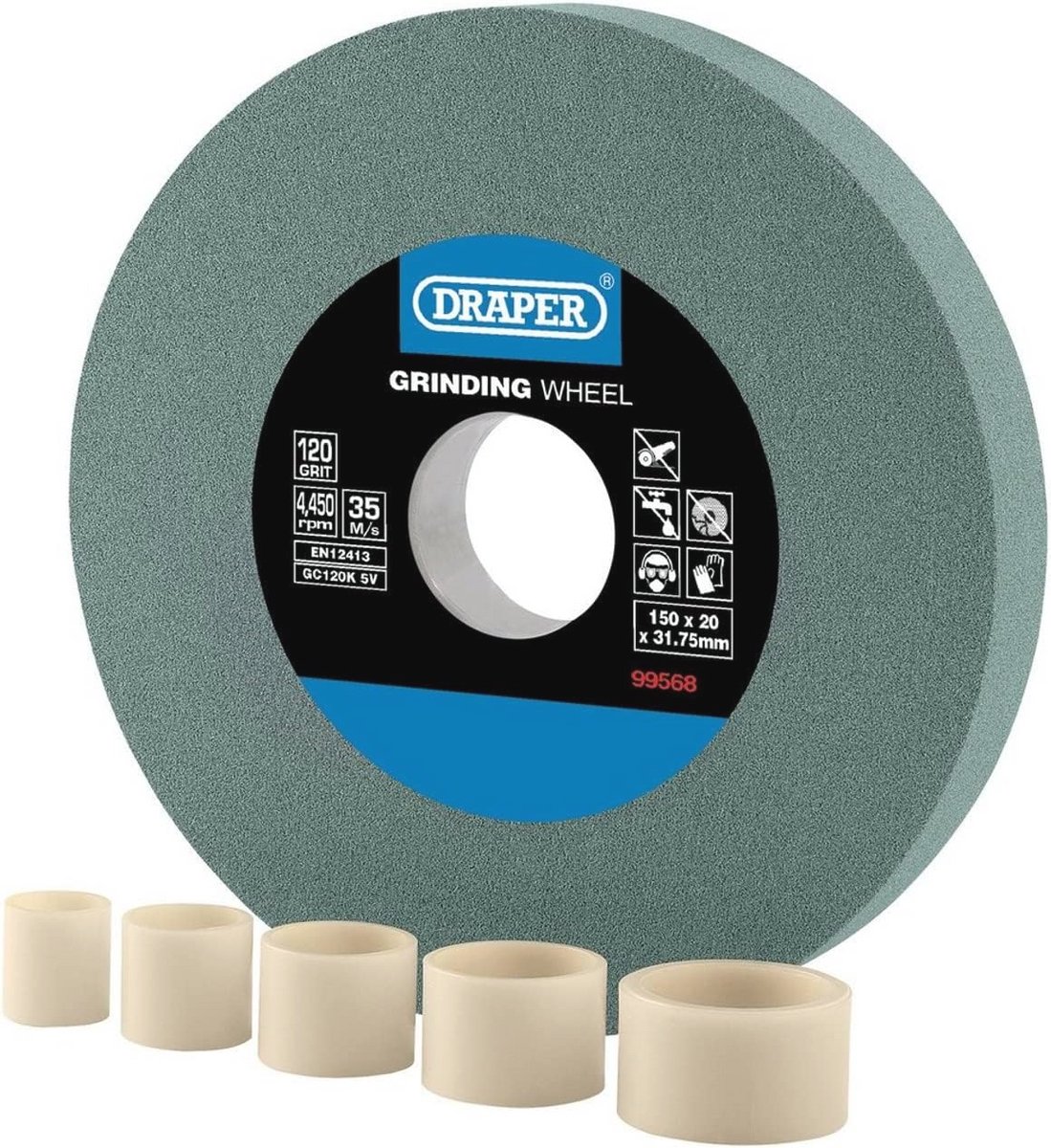 150mm Slijpschijf 120 Grit voor TCT Gereedschappen en Non-Ferrometalen - 5 Reductieringen